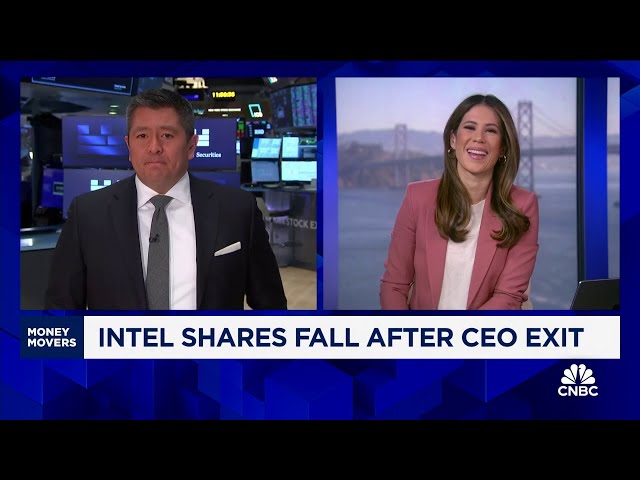 ⁣Intel shares fall after CEO leaves