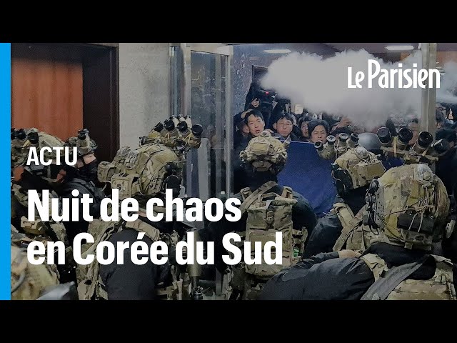 ⁣Le président sud-coréen décrète la « loi martiale », l'armée déployée au Parlement