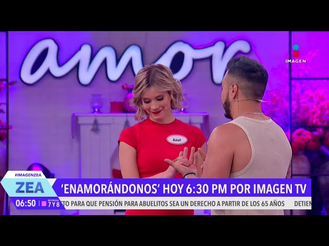 ⁣Enamorándonos: Pablo sorprende a Azul con un beso | Noticias con Francisco Zea