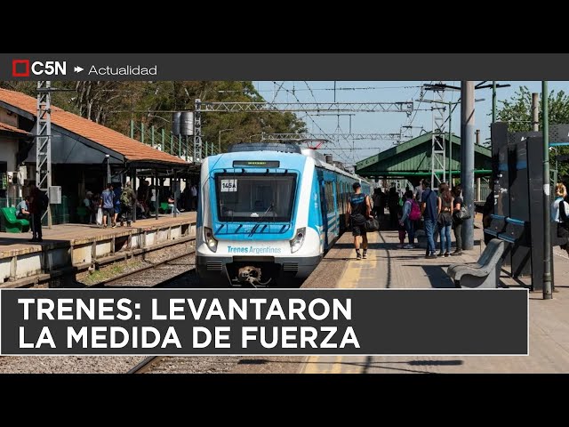 ⁣Se LEVANTÓ la MEDIDA de FUERZA en los TRENES ARGENTINOS