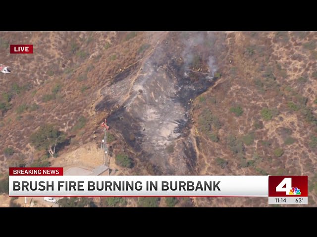 ⁣Brush fire in Burbank prompts voluntary evacuation orders