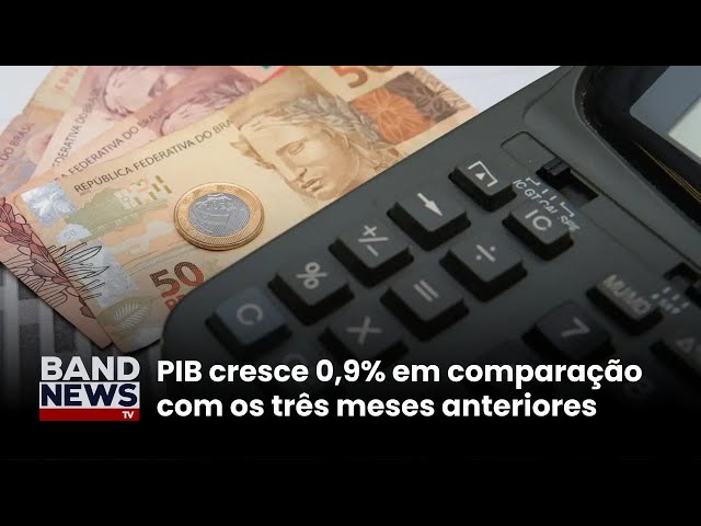 ⁣PIB cresce 0,9% no 3º trimestre e avança 4% em um ano | BandNewsTV