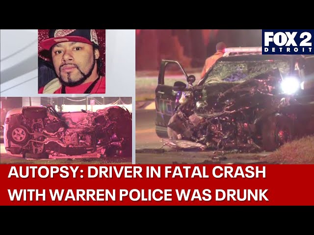 ⁣Driver found to be drunk in double-fatal crash with Warren police car