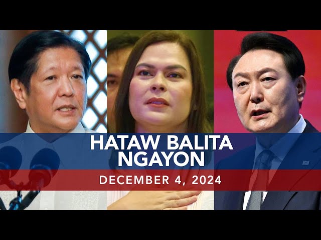 ⁣UNTV: Hataw Balita Ngayon | December 04, 2024