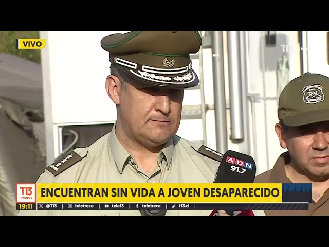 ⁣Carabineros entrega información de hallazgo sin vida de Martín Díaz de Valdés