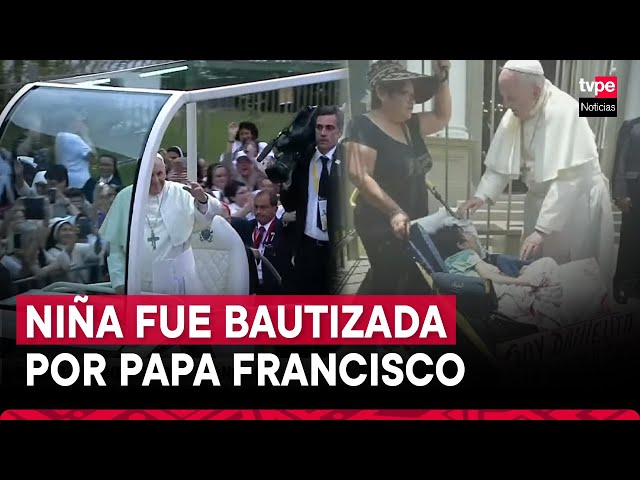 ⁣Huarochirí: conozca a niña que fue bautizada por el papa Francisco