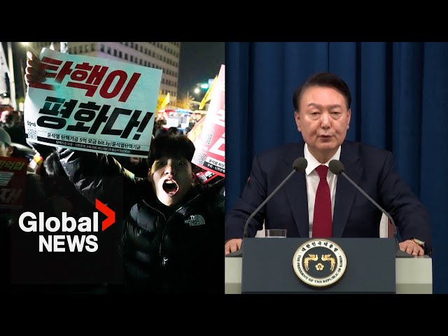 ⁣South Korea's president agrees to lift martial law, hours after imposing it