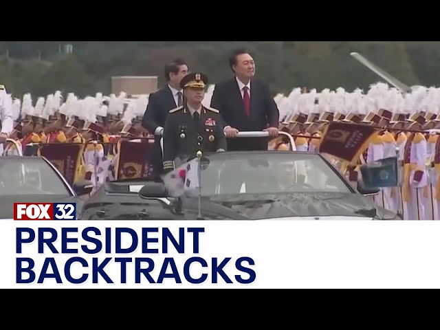 ⁣South Korea president declares martial law, then backtracks