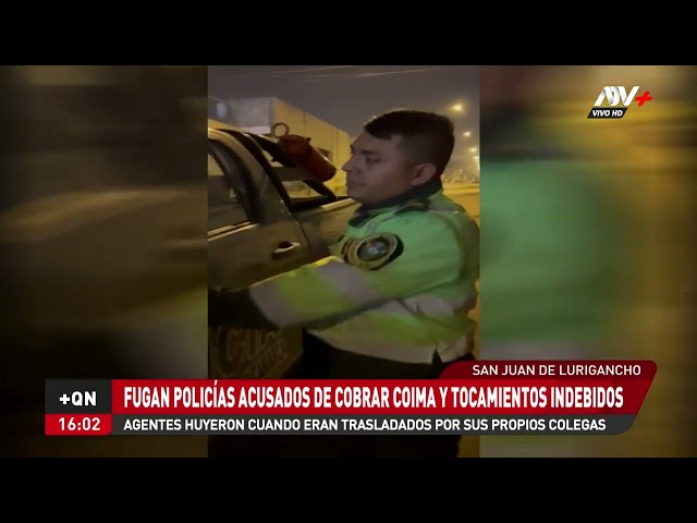 ⁣Dos policías se dan a la fuga tras ser acusados de cobrar coima y tocamientos indebidos en SJL