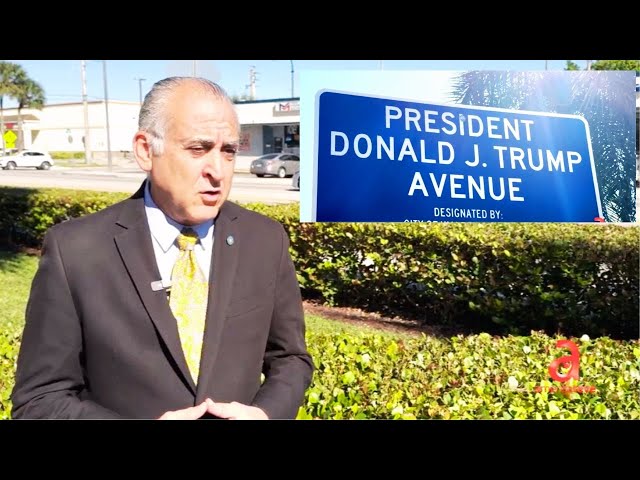 ⁣La conocida Avenida Palm Avenue en Hialeah cambio de nombre a Presidente Donald J. Trump