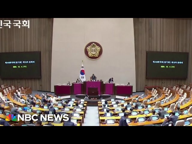 ⁣South Korea's president declares martial law, then revokes it hours later