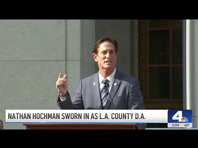 ⁣New Los Angeles County District Attorney Nathan Hochman takes office