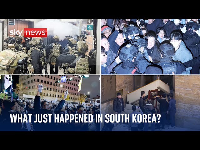 ⁣Chaos, fear and drama in South Korea as martial law is imposed - and then lifted