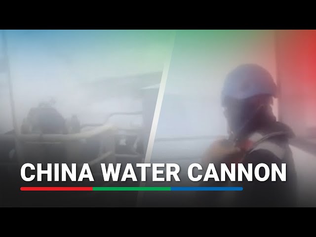 ⁣China vessel blasts water cannon at Philippine ship in latest aggression