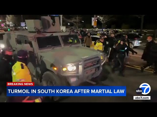 ⁣US has 'grave concerns' as South Korea imposes, then overturns, martial law