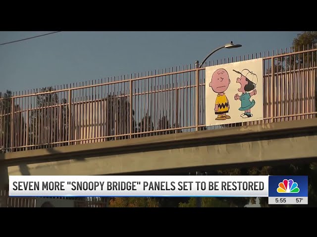 ⁣'Snoopy Bridge' in Tarzana nears completion of restoration