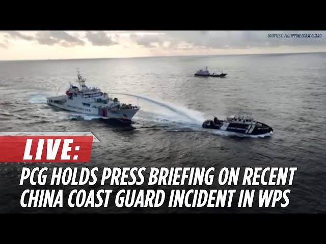 ⁣LIVE: Philippine Coast Guard holds press briefing on China Coast Guard incident in Bajo de Masinloc