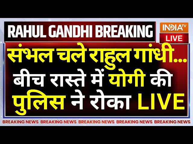 ⁣Rahul Gandhi Visit To Sambhal LIVE: संभल चले राहुल गांधी...बीच रास्ते में योगी की पुलिस ने रोका !