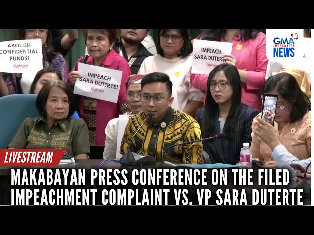 ⁣LIVE: Makabayan press conference on the filed... (Dec. 4, 2024) | GMA Integrated News - Replay