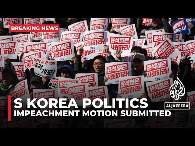 ⁣Opposition parties file motion to impeach South Korea’s President Yoon