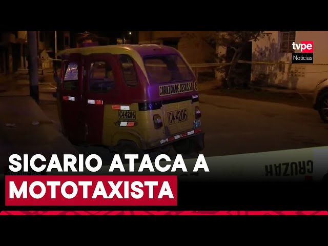 ⁣Sicario se hace pasar por pasajero y deja gravemente herido a mototaxista en Comas