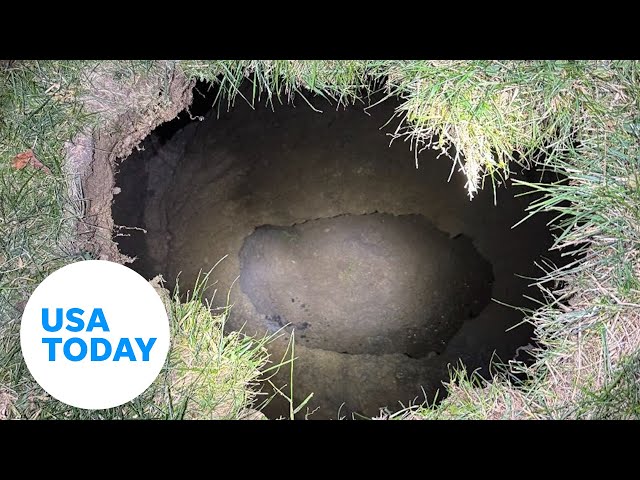 ⁣Woman falls into sinkhole in Pennsylvania while looking for lost cat | USA TODAY