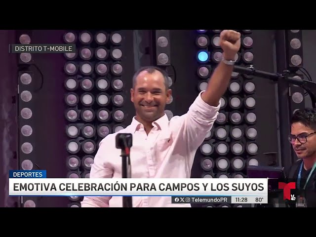 ⁣Gran recibimiento de Rafa Campos tras victoria en el PGA Tour