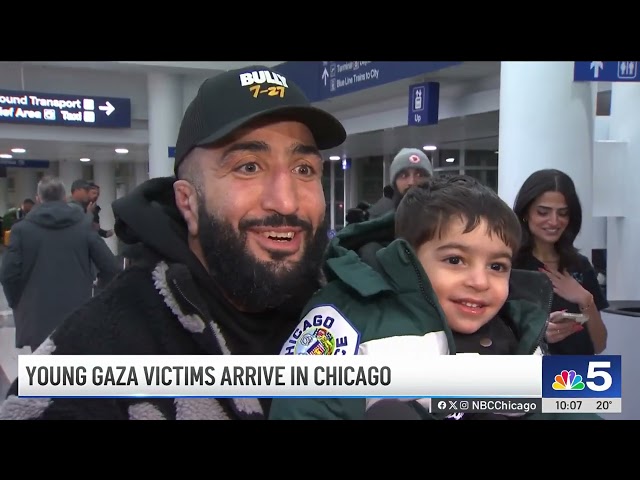 ⁣Children from Gaza arrive in Chicago to receive medical treatment