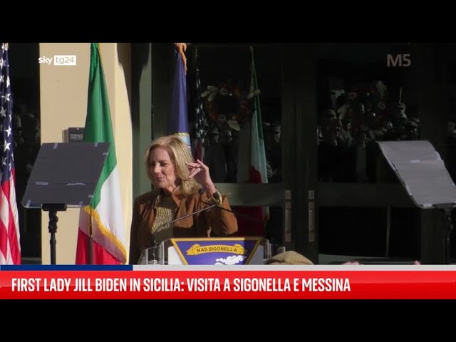 ⁣First lady americana Jill Biden in visita in Sicilia