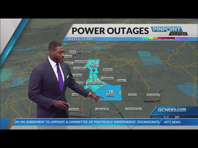 ⁣2K wake up to frigid temps, no power in SE CLT: Duke