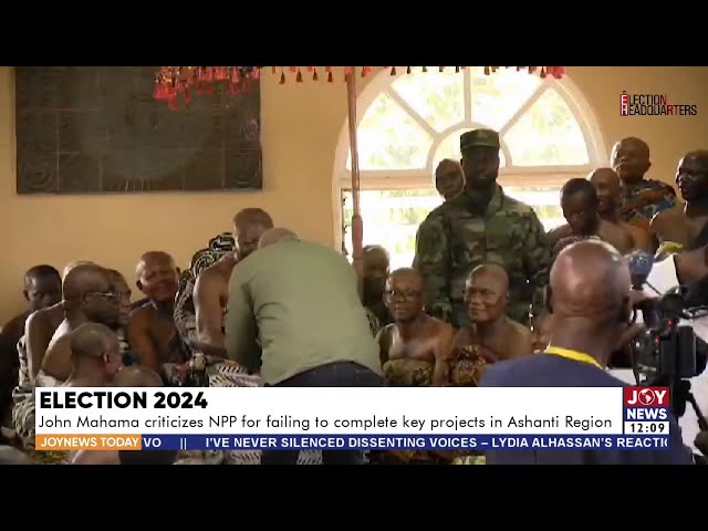 ⁣John Mahama criticizes NPP for failing to complete key projects in Ashanti Region | JoyNews Today