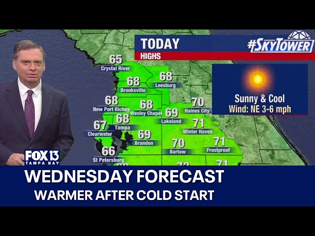 ⁣Tampa weather | Warmer after cold start