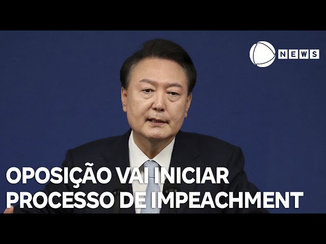 ⁣Partido da oposição vai iniciar processo de impeachment do presidente sul-coreano