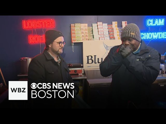 ⁣WBZ's Levan Reid tries white anchovies for first time - live on air