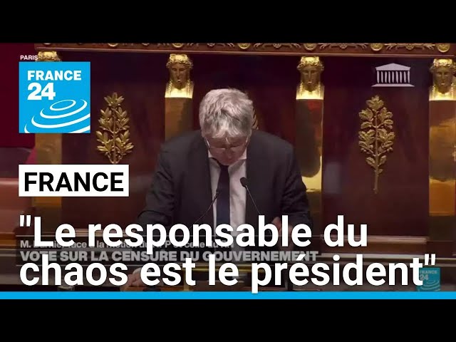 ⁣Vote sur le censure du gouvernement : "Le responsable du chaos est le président", selon E.