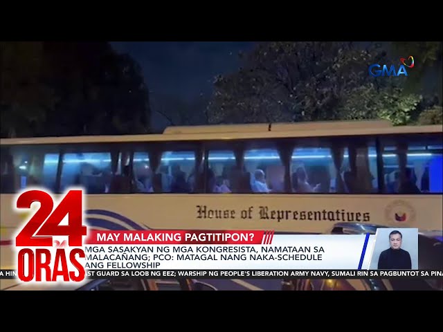 ⁣Mga sasakyan ng mga kongresista, namataan sa Malacañang | 24 Oras