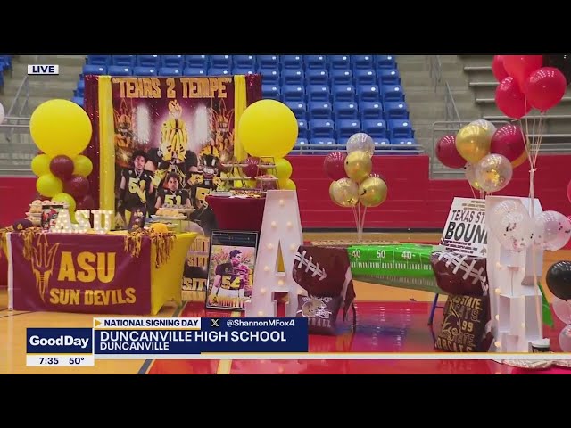 ⁣TX High School Football stars college decision day