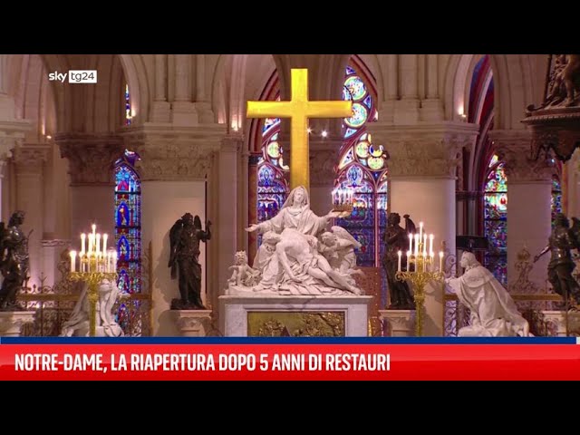 ⁣Notre-Dame, la riapertura dopo 5 anni di restauri