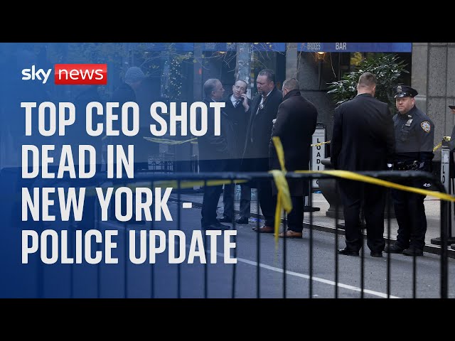 ⁣Watch live: New York police hunt gunman who shot dead healthcare executive Brian Thompson