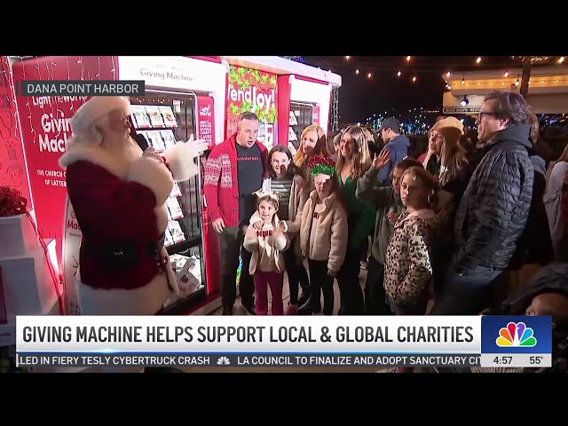 ⁣Giving machine helps support local and global charities