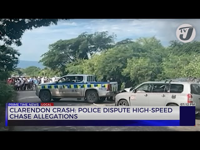 ⁣Clarendon Crash: Police Dispute High-Speed Chase Allegations | TVJ News