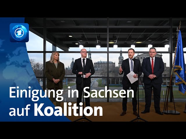 ⁣CDU und SPD in Sachsen stellen Koalitionsvertrag vor