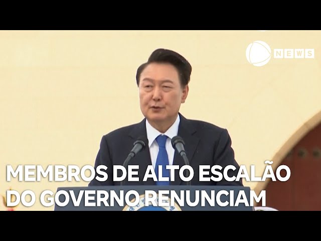 ⁣Membros do alto escalão do governo sul-coreano renunciam