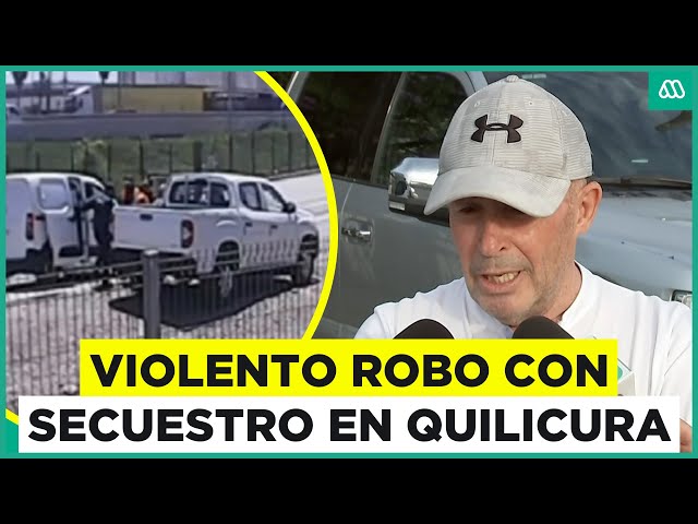 ⁣Video muestra robo con secuestro a conductor en Quilicura