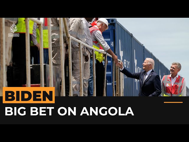 ⁣Biden tours Angola railway project to boost Africa-West trade links | AJ #shorts