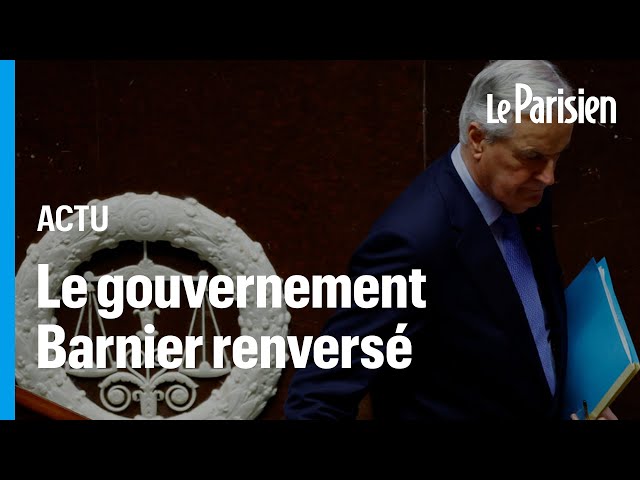 ⁣Motion de censure : Braun-Pivet annonce le renversement du gouvernement Barnier