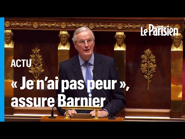 ⁣Les derniers mots de Michel Barnier avant le vote de la motion de censure