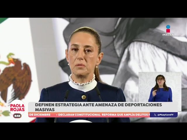 ⁣Sheinbaum define estrategia ante amenazas de deportaciones masivas de migrantes | DPC