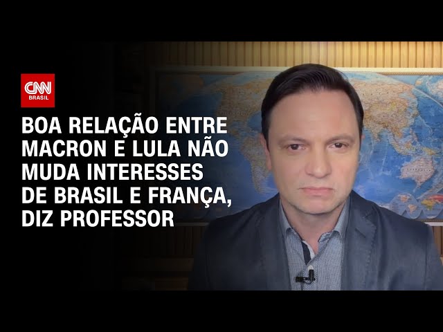 ⁣Boa relação entre Macron e Lula não muda interesses de Brasil e França, diz professor | CNN 360º