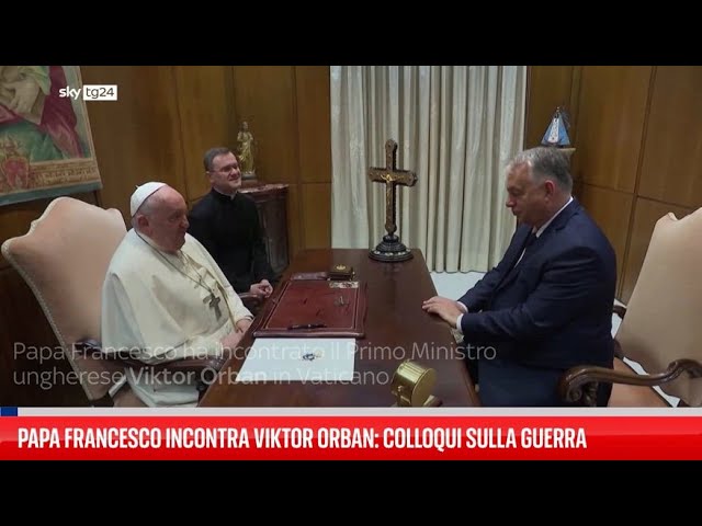 ⁣Il Papa ha incontrato il premier ungherese Orban in Vaticano